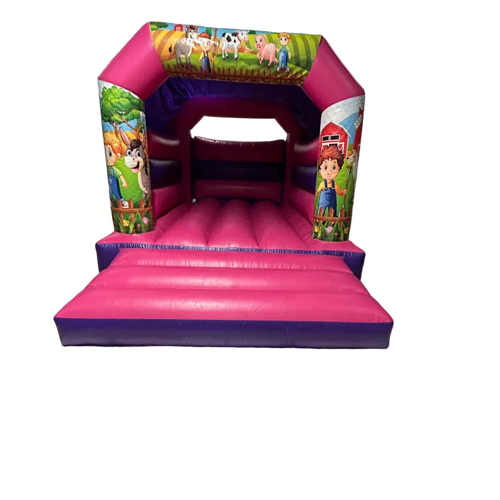 Farm 2 Bouncy Castle Pink & Purple