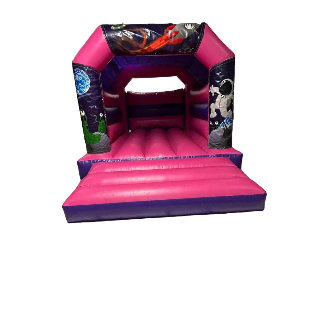 Space Themed Bouncy Castle Pink & Purple