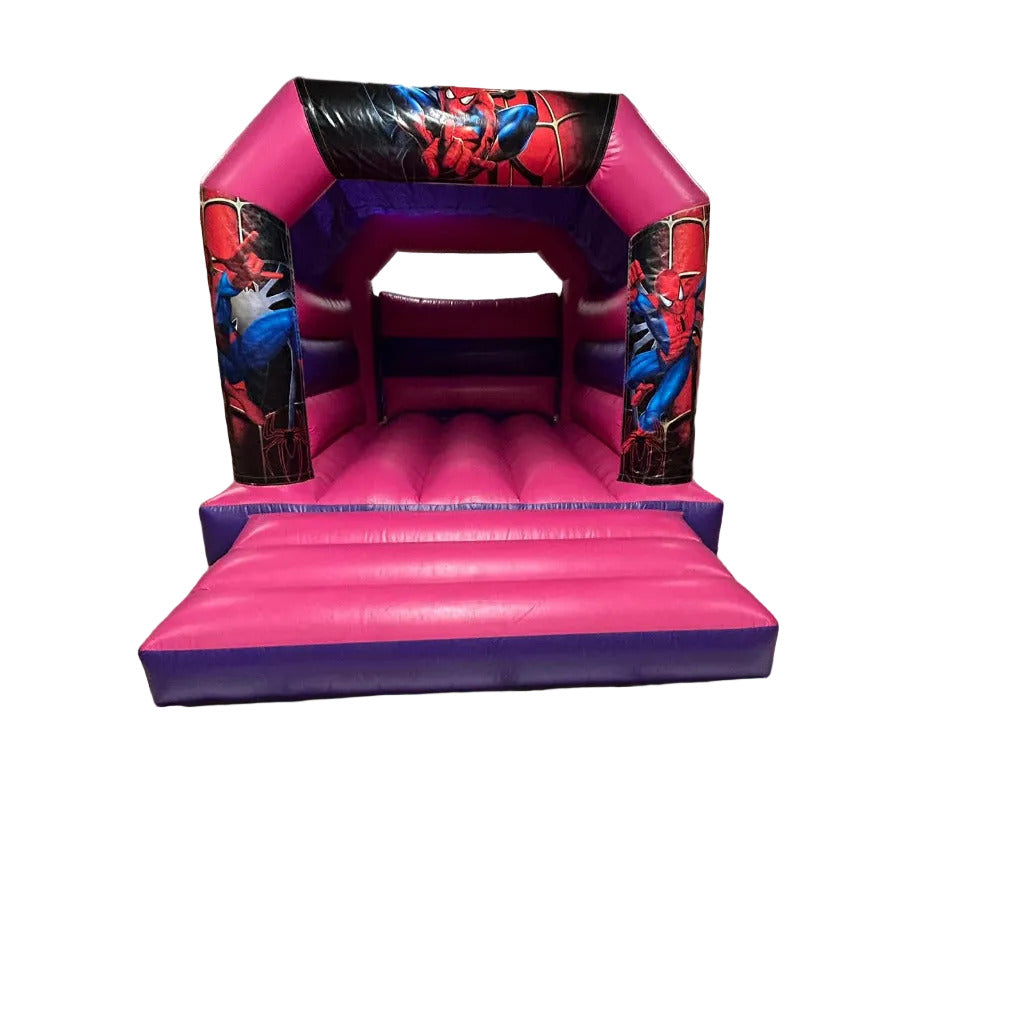 Spidey Bouncy Castle Pink & Purple
