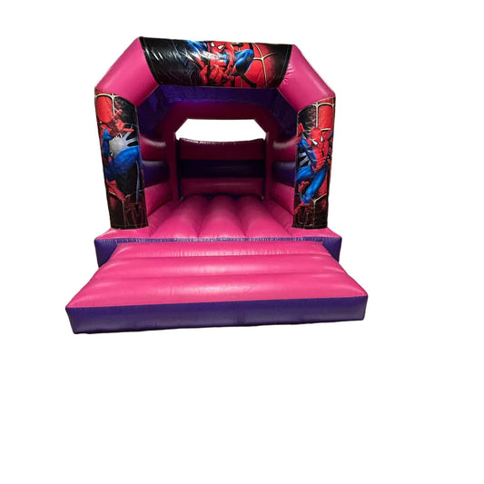 Spidey Bouncy Castle Pink & Purple