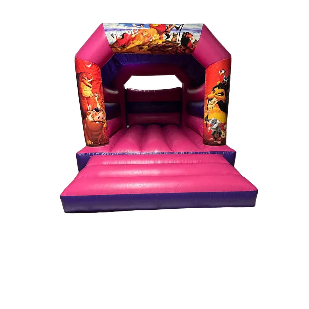 Jungle 3 Lion King Bouncy Castle Pink & Purple