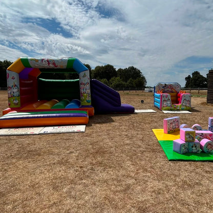 Party Time Unicorn Bounce n Slide, Ball Pool & Soft Play Package Multicoloured Rainbow