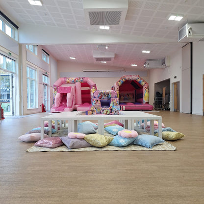 10 x Children Tables, 20 x Cushions & 3 x Rugs