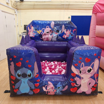 Stitch & Angel Purple Inflatable Ball Pool Air Juggler