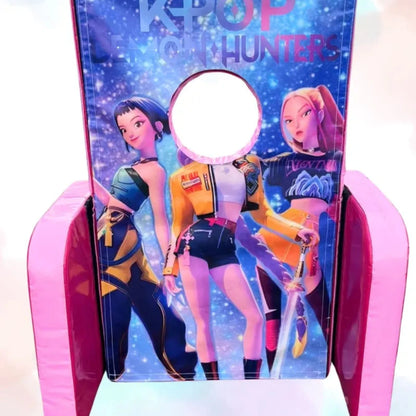 K Pop Demon Hunters ‘Face in Hole’  Peek a Boo Pink & Purple