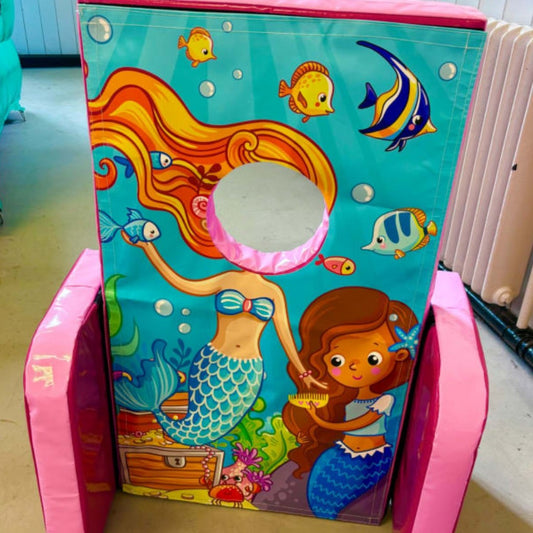 Mermaid ‘Face in Hole’  Peek a Boo Pink