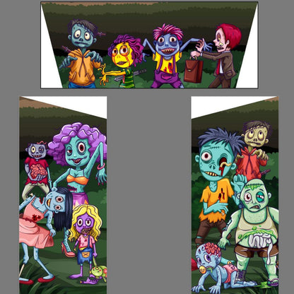 Multicoloured Rainbow Junior Platform Inflatable Slide Zombies