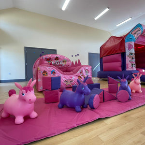 Animal Hoppers, Ball Pool, Soft Play Shapes, Face In The Hole & Hopscotch Package (Choose Your Theme / Mixed Colours)