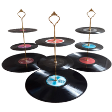 Load image into Gallery viewer, Three Tiered Record Set Cake Stands
