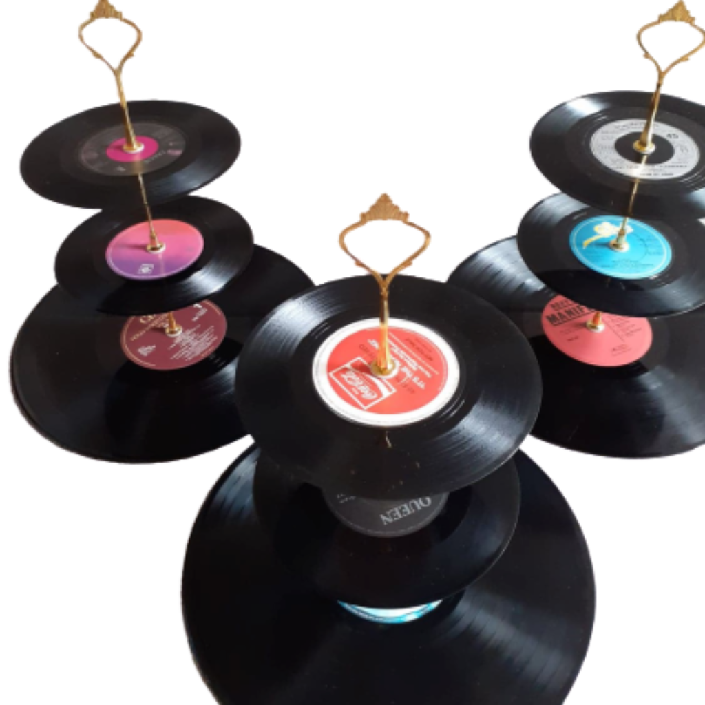 Three Tiered Record Set Cake Stands