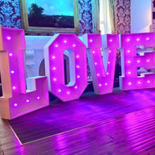 Load image into Gallery viewer, Pink Silk Flower Wall, Magic Mirror Photo Booth &amp; 4ft LOVE Letters Package
