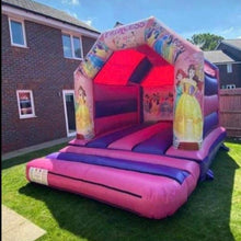 Load image into Gallery viewer, Princess Bouncy Castle Pink &amp; Purple
