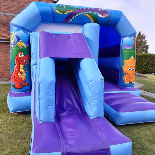 Cartoon 2 Dinosaur Bounce 'n' Slide Blue & Purple