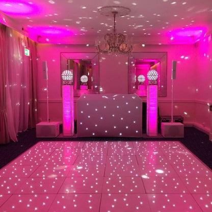 DJ & White Disco Setup Plus Photo Booth & LOVE Letters
