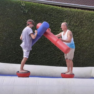 Duel Gladiator Joust Inflatable Red, Blue & White