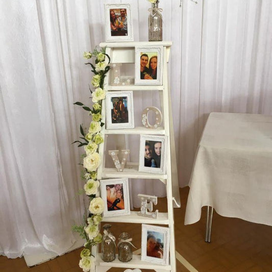 Vintage Wooden White Ladder