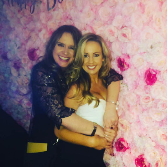 Pink Silk Flower Wall & Magic Mirror Photo Booth Package