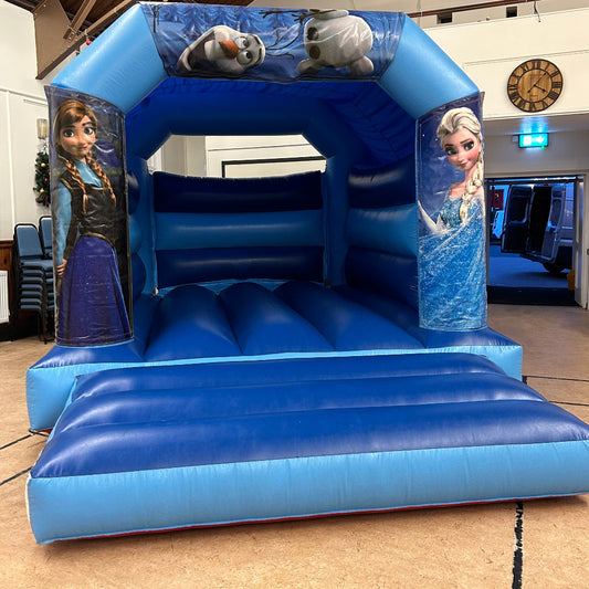 Frozen Bouncy Castle Blue & Blue