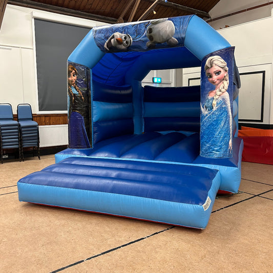 Frozen Bouncy Castle Blue & Blue