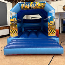 Load image into Gallery viewer, Construction Bouncy Castle Blue &amp; Blue
