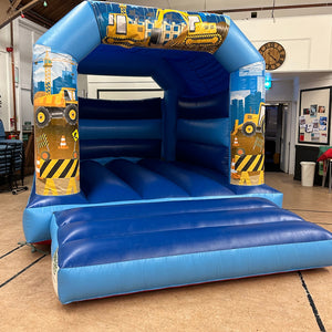 Construction Bouncy Castle Blue & Blue