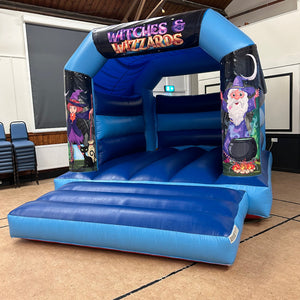 Witches & Wizards Bouncy Castle Blue & Blue