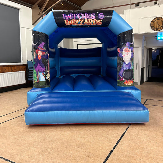 Witches & Wizards Bouncy Castle Blue & Blue
