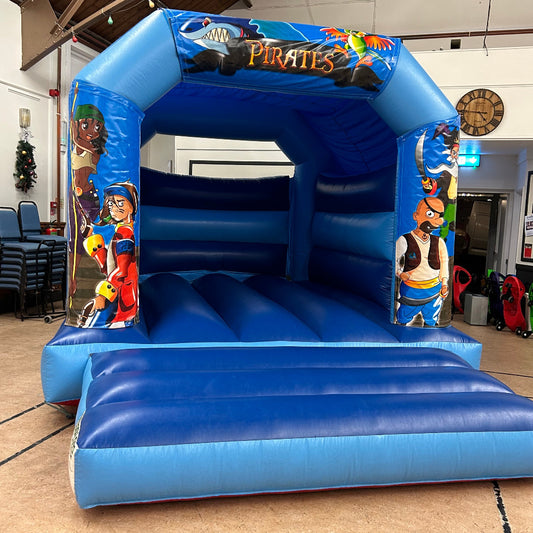 Pirate Bouncy Castle Blue