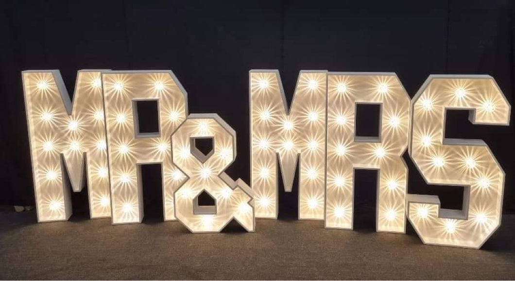 4ft LED MR & MRS Letters