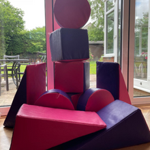 Load image into Gallery viewer, Pink &amp; Purple Soft Play Shapes
