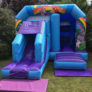 Unicorn Blue & Purple Bounce 'n' Slide