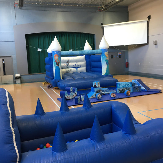 Ice Themed Bouncy Castle, Ball Pool & Soft Play Package (Plus Slide & Rocker)