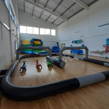 Load image into Gallery viewer, Bouncy Castle &amp; 4x Didi Cars / Walk &#39;n&#39; Rides / Animal Hoppers (with inflatable track)
