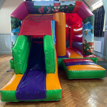 Load image into Gallery viewer, Multicoloured Bounce &#39;n&#39; Slide Woodland Themed
