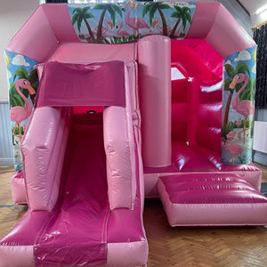 Pink Bounce 'n' Slide Flamingo Themed