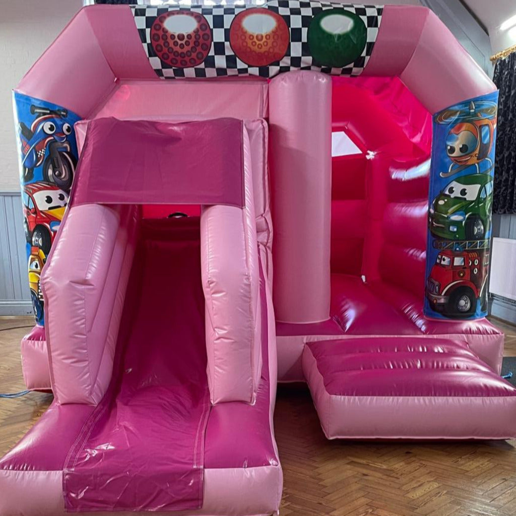 Pink Bounce 'n' Slide Car / Traffic / Transport Themed