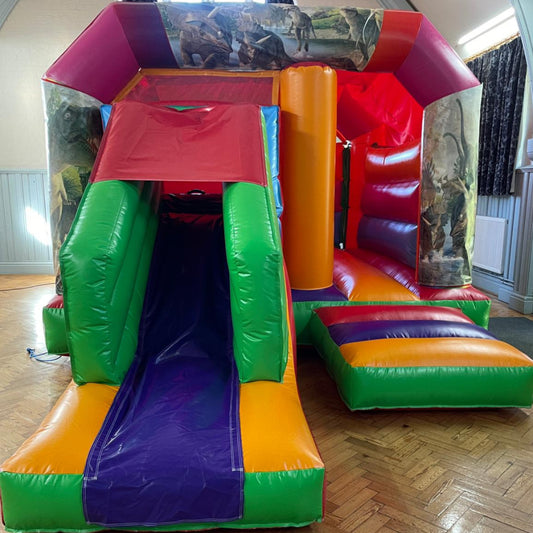 Multicoloured Bounce 'n' Slide Dinosaur Themed