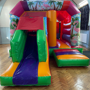 Multicoloured Bounce 'n' Slide Flamingos Themed