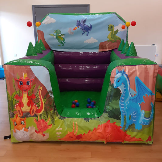 Dragon Green & Purple Inflatable Ball Pool Air Juggler
