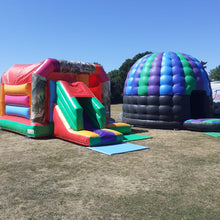 Load image into Gallery viewer, 1 x Bounce &#39;n&#39; Slide &amp; 1 x Disco Dome Bouncy Castle Package
