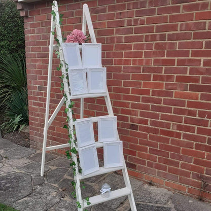 Vintage Wooden White Ladder