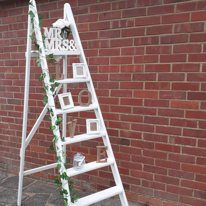 Vintage Wooden White Ladder