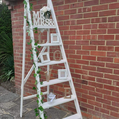 Vintage Wooden White Ladder