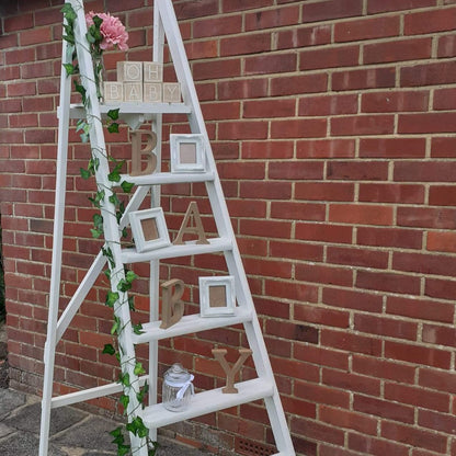 Vintage Wooden White Ladder