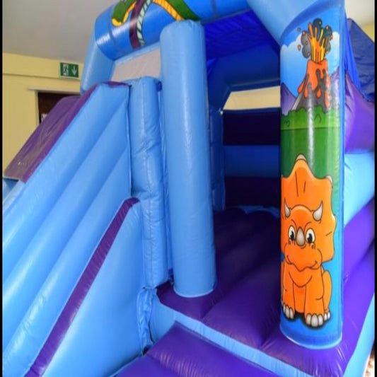 Cartoon 2 Dinosaur Bounce 'n' Slide Blue & Purple