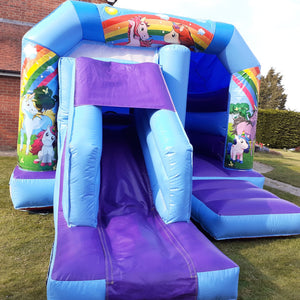 Unicorn Blue & Purple Bounce 'n' Slide