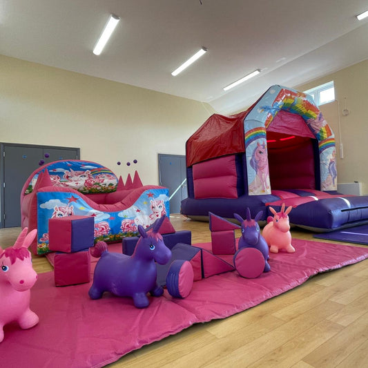 Unicorn Bouncy Castle, Ball Pool & Soft Play Package