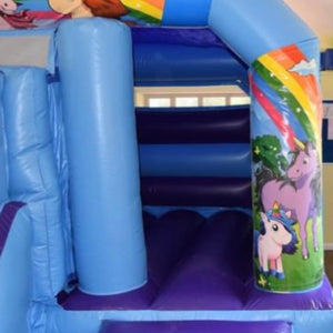 Unicorn Blue & Purple Bounce 'n' Slide